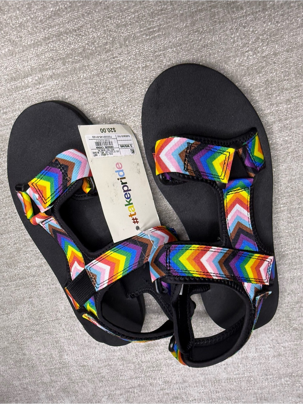 Target Pride Rainbow Strappy Sandals Women’s 8 Men’s 6 NWT